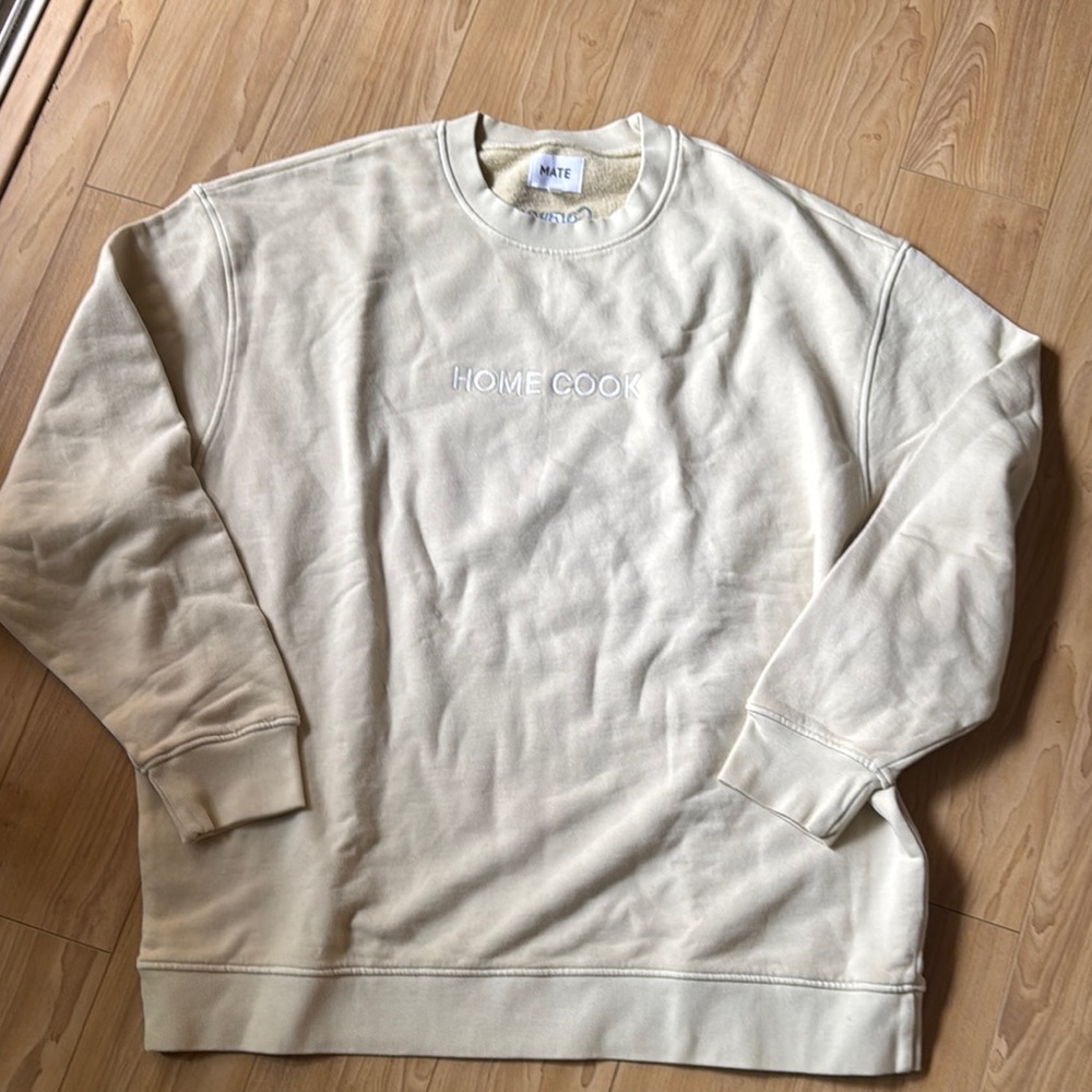 MATE the Label homecook oversized fleece Crew Neck Sweater